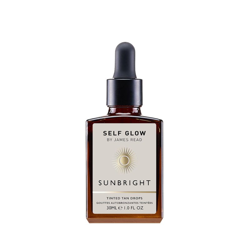 Self Glow by James Read - Sunbright Mix-In Tinted Tan Drops for Customizable Glow | Blend into Moisturizer, Serum, or Makeup | Instant, Buildable Glow | Silicone + Drying Alcohol-Free (30mL | 1 fl oz)
