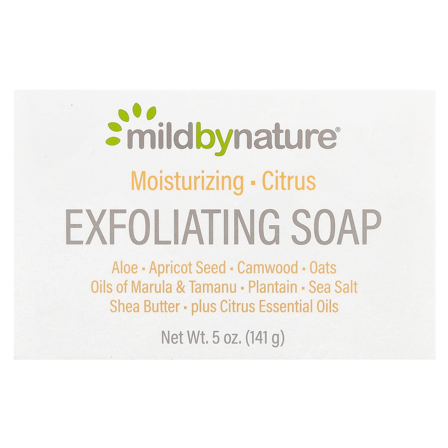 MILD BY NATURE Exfoliating Bar Soap, Citrus, 5 oz (141 g)