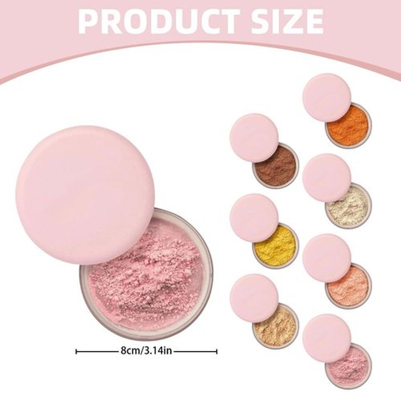 Waterproof Blurring Setting Powder For All Skin Tones Beauty Puff Pass Set And Bake Powder, Fluffy Loose Silky Face Powder, Soft Natural Face Makeup For Uneven Skin Tone