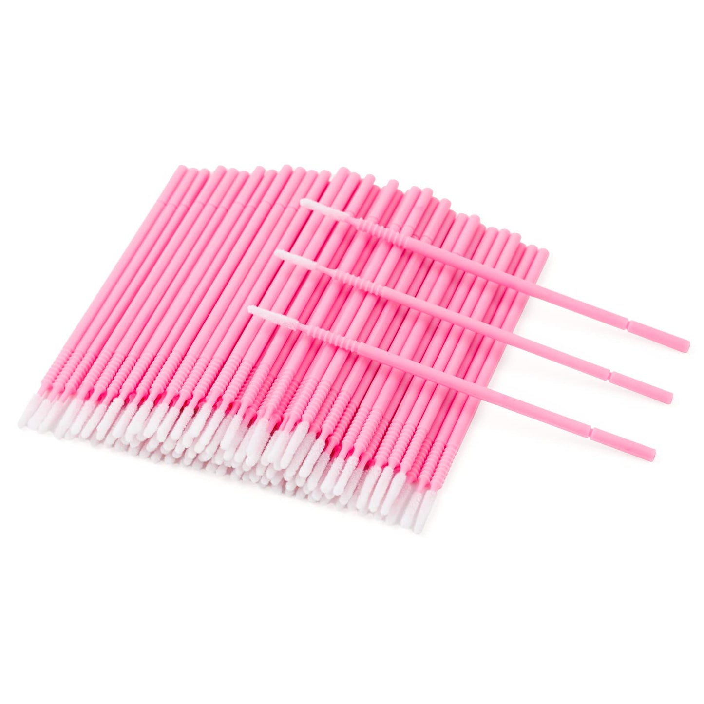 G2PLUS Micro Cotton Swabs, 200pcs Disposable Micro Applicator, Microswabs for Eyelash Extensions, Micro Applicator Brush Cleaning Tool for Lashes, Dental, Nails, Eyeliner and Personal Care (Pink)