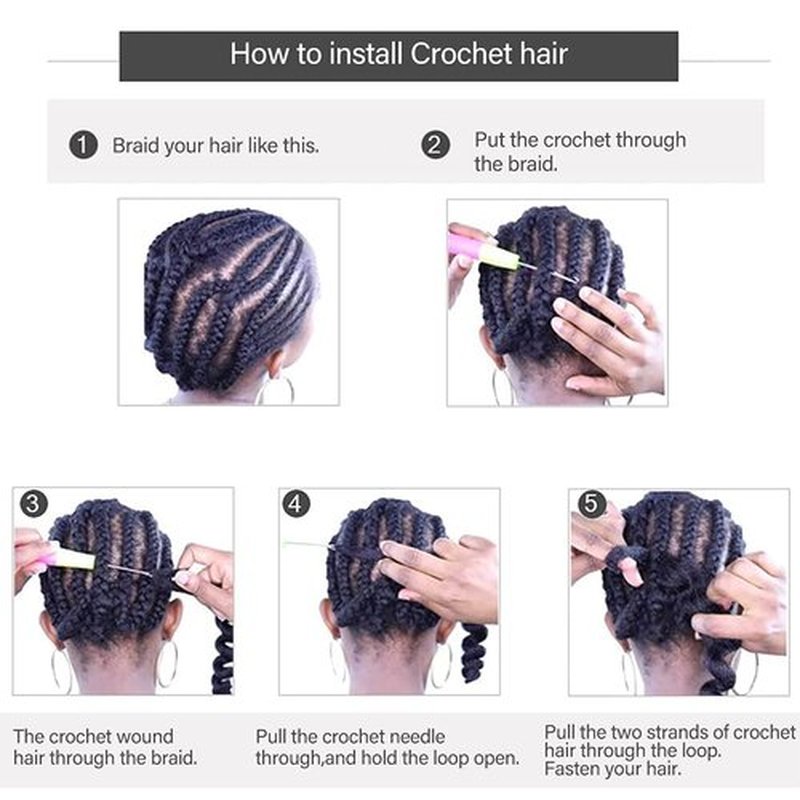 MAYSA Copper Ocean Wave Crochet Hair Extension, 22 inch 6packs Curly Braiding Crochet Hair, Synthetic Crochet Hair Extensions for Women #350 Copper Red