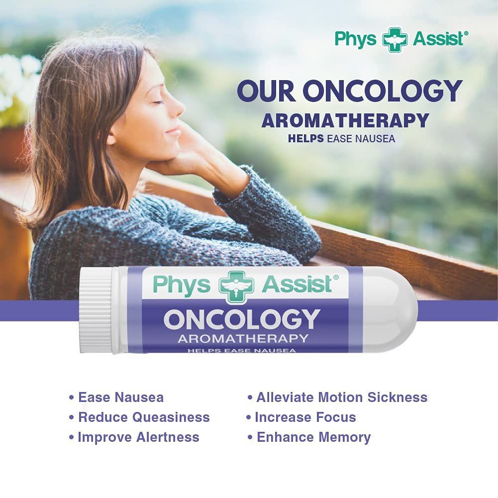 PhysAssist Oncology Aromatherapy for Nausea. Contains Natural Essential Oils, Compact Travel Size.