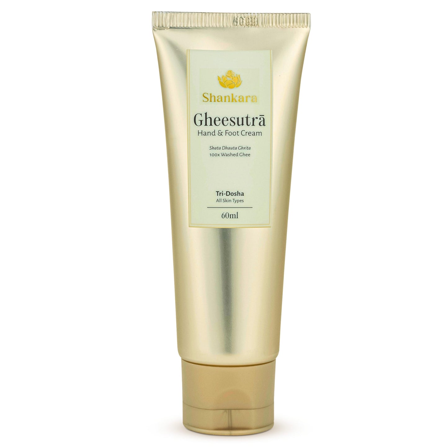 Shankara Gheesutra Hand and Foot Cream with 100X Washed A2 Ghee, Moringa, and Bamboo to Hydrate and Nourish Chapped, Dry Feet and Hands – Ayurvedic Foot Care for All Skin Types