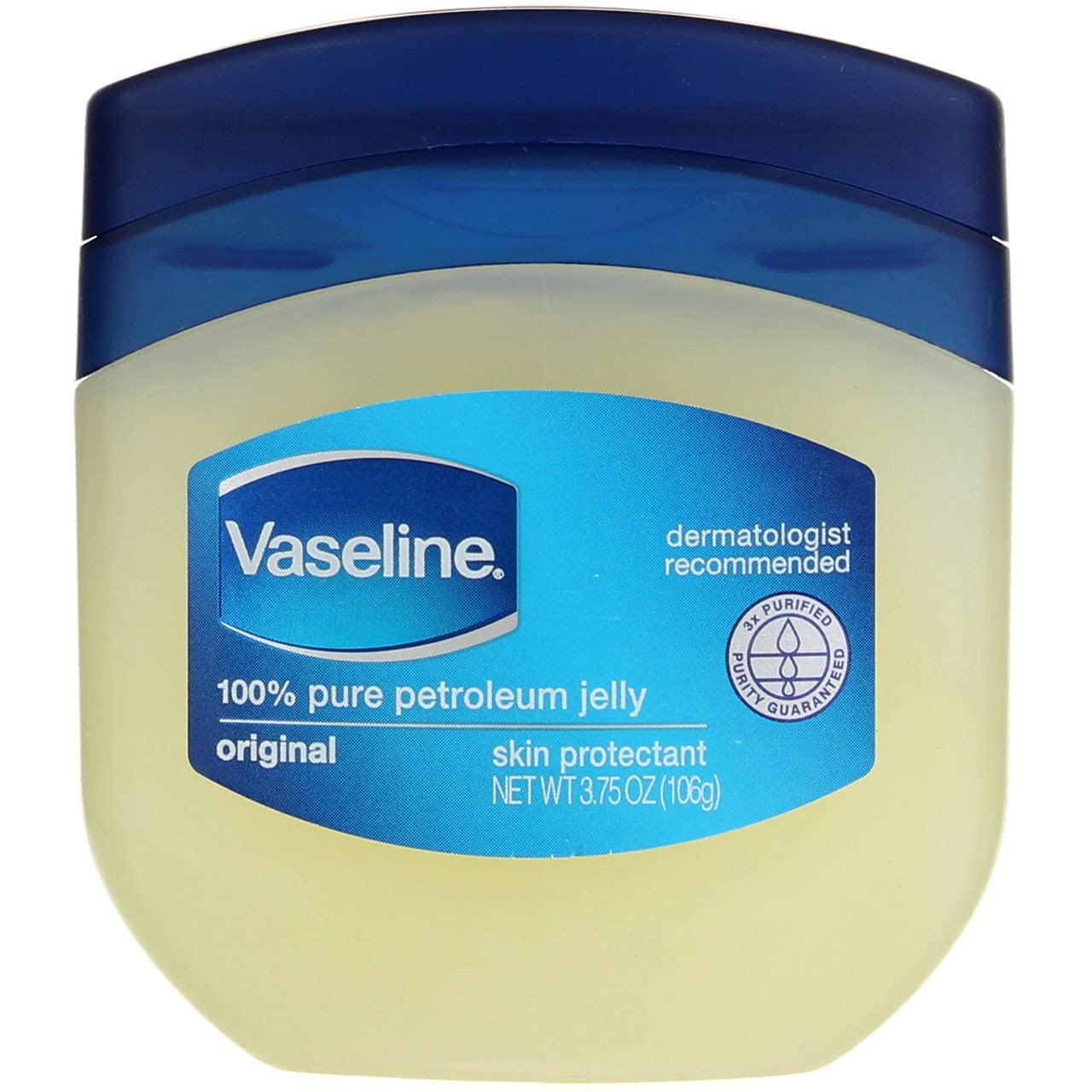 Vaseline 100% Pure Petroleum Jelly Skin Protectant 3.75 oz (Pack of 12)