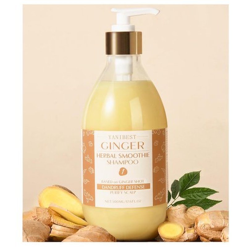 YANIBEST Anti Dandruff Shampoo Natural Formula Ginger Shampoo, Organic Shampoo, Improve Scalp Environment, for Clarifying Strengthen Moisturize, Itch-free