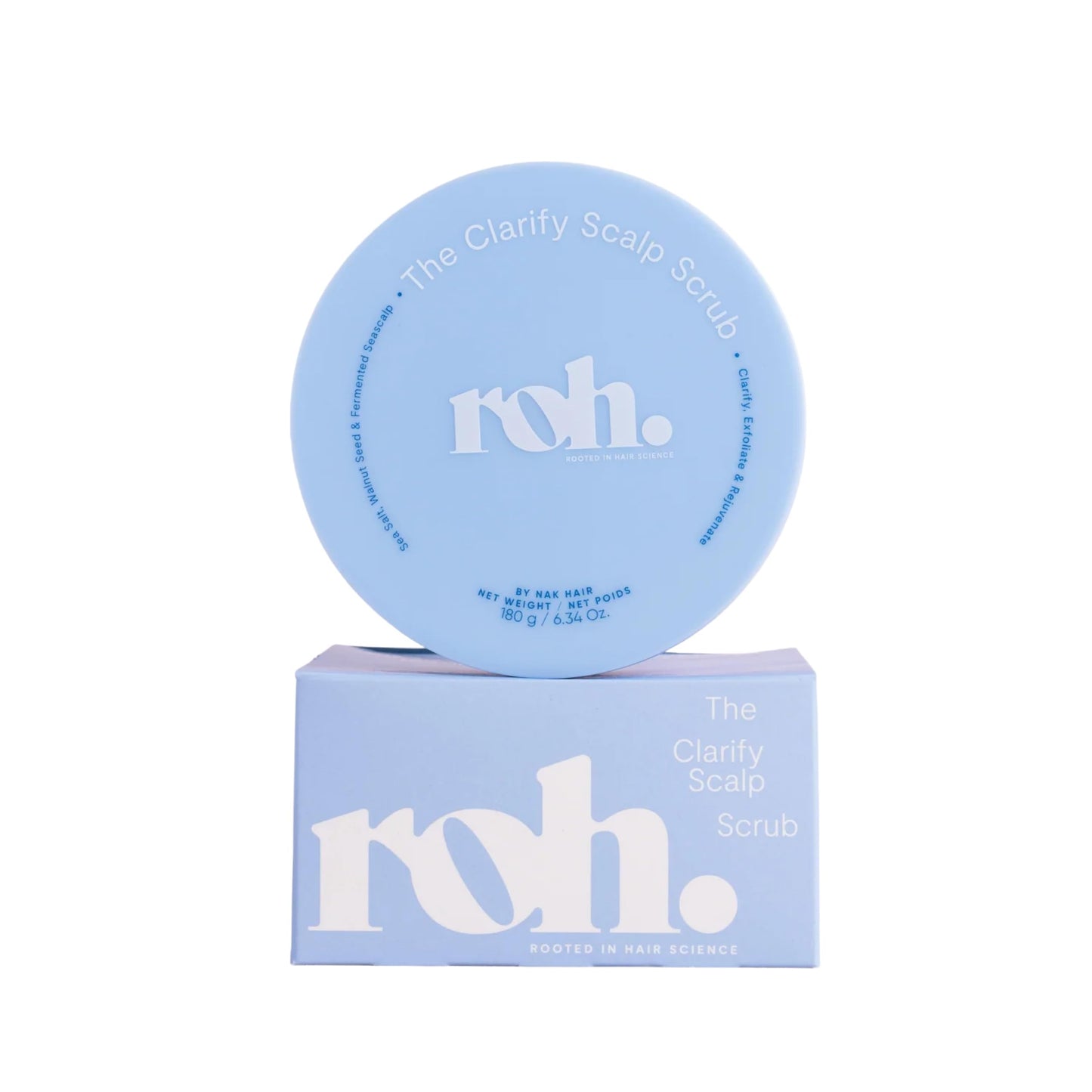 ROH Clarify Scalp Scrub 180g - Clarifying deep cleanse for build-up prone hair and oily scalp, Cruelty-Free