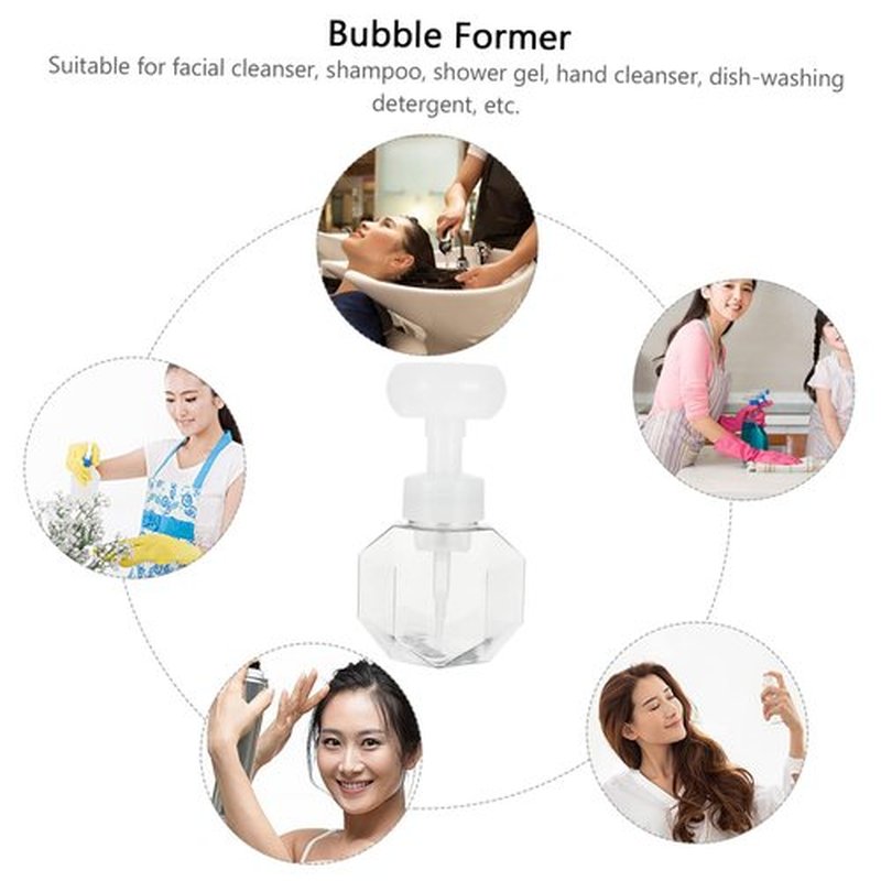 HOLIDYOYO 2pcs Sparkling Bottle Travel Container Soap Dispenser Foaming Body Wash Foam Cosmetic Pump Dispenser Hand Soap Bottles Foam Soap Dispenser Empty Pump Subject Petg