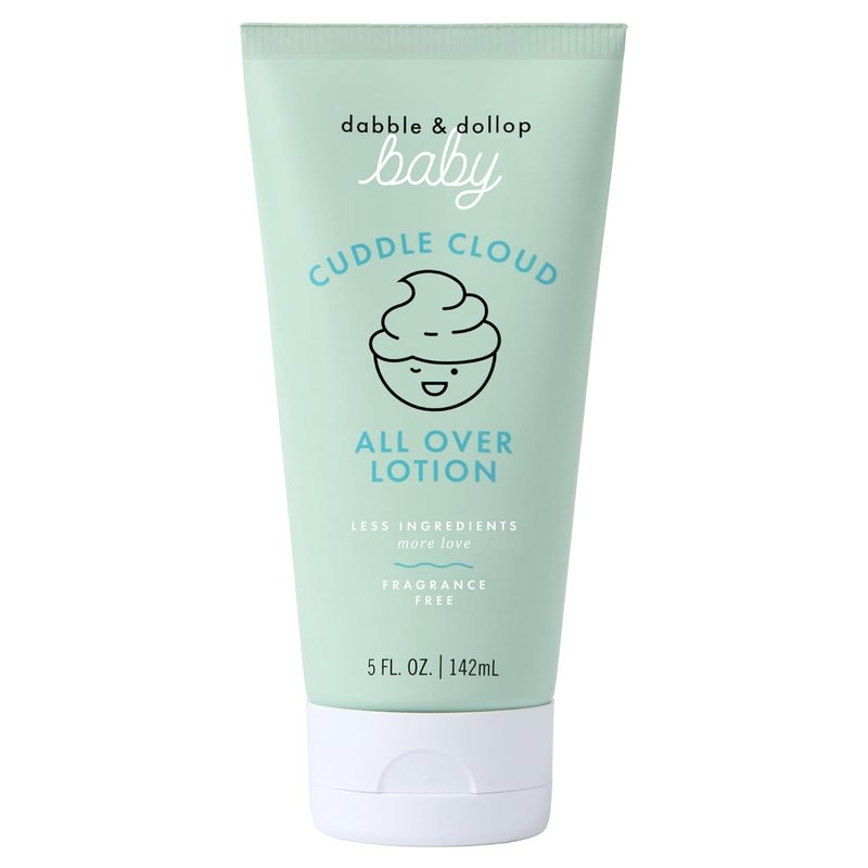 Dabble & Dollop Baby All Over Lotion - Fragrance-Free Moisturizer for Sensitive Skin | Lightweight Hydrating Cream (5 fl oz)