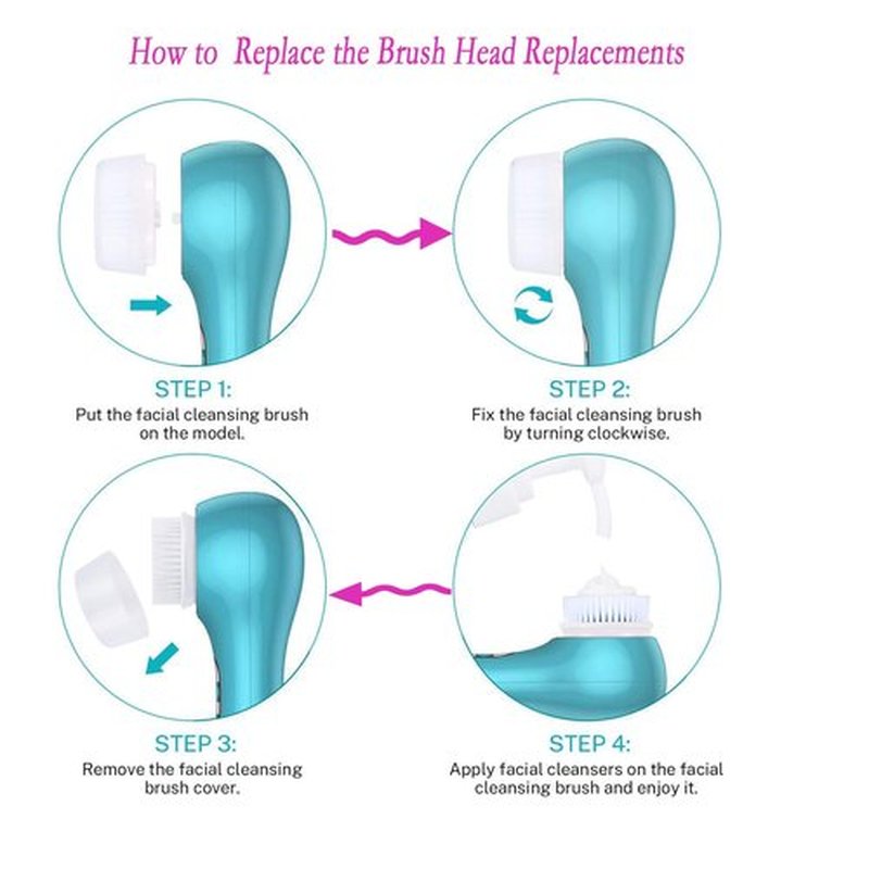 Azonbey Brush Head Replacements Compatible with Clarisonic Mia 1, Mia 2, Mia Fit, Alpha Fit, Smart Profile Uplift and Alpha Fit Face Cleaning Brush Heads (Delicate-2Pack)