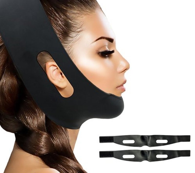 WIDVIH Silicone Chin Strap，V Line Mask Lifting Strap ，V Shaped Chin Mask for Women & Men (2PC)