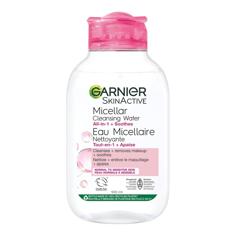 Garnier SkinActive Micellar Cleansing Water - Gentle Makeup Remover for All Skin Types | 3.4 fl. oz.