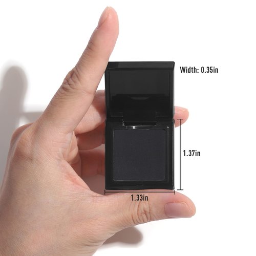 UCANBE Black Single Eyeshadow Palette, Highly Pigmented Matte Eye Shadow Powder, Professional Long-Lasting Waterproof Makeup Palette