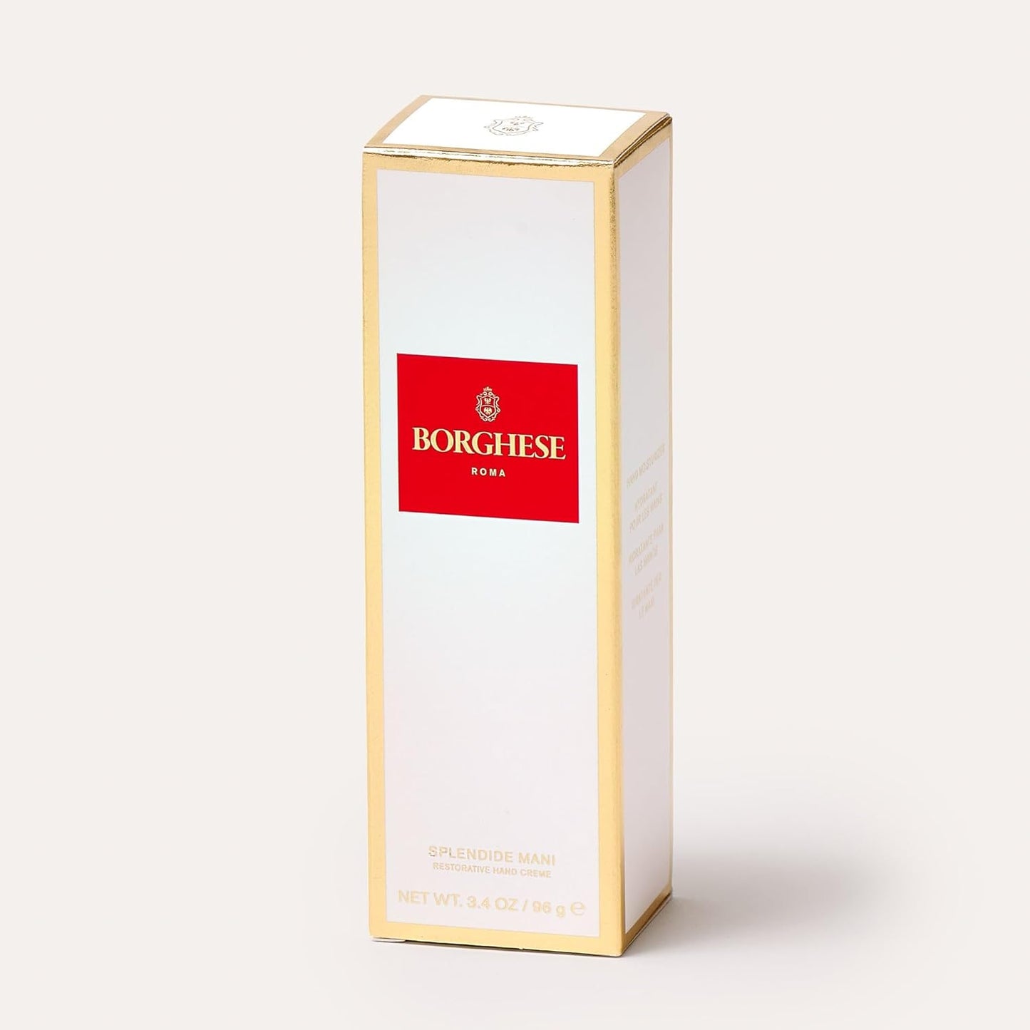 Hydrating Borghese Splendide Mani Hand Cream with Vitamin E - Restorative Cuticle & Skin Barrier Support for Dry, Chapped Hands