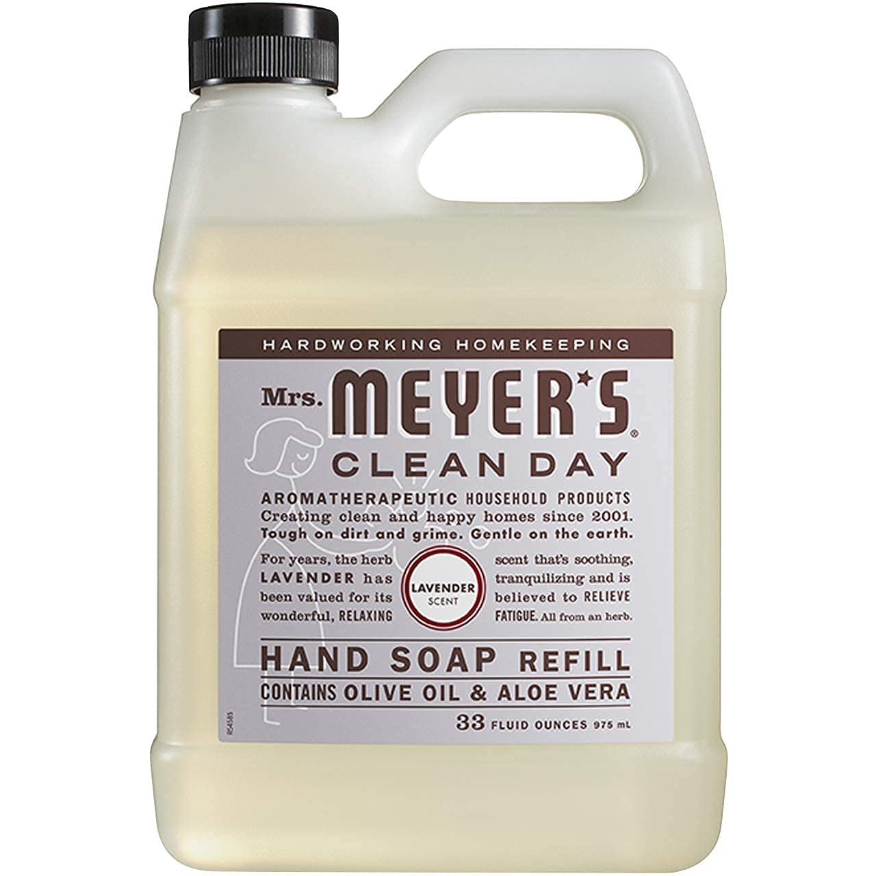Mrs. MEYER'S Clean Day Liquid Hand Soap Refill, Lavender, 33 Fl Oz (Pack of 6)