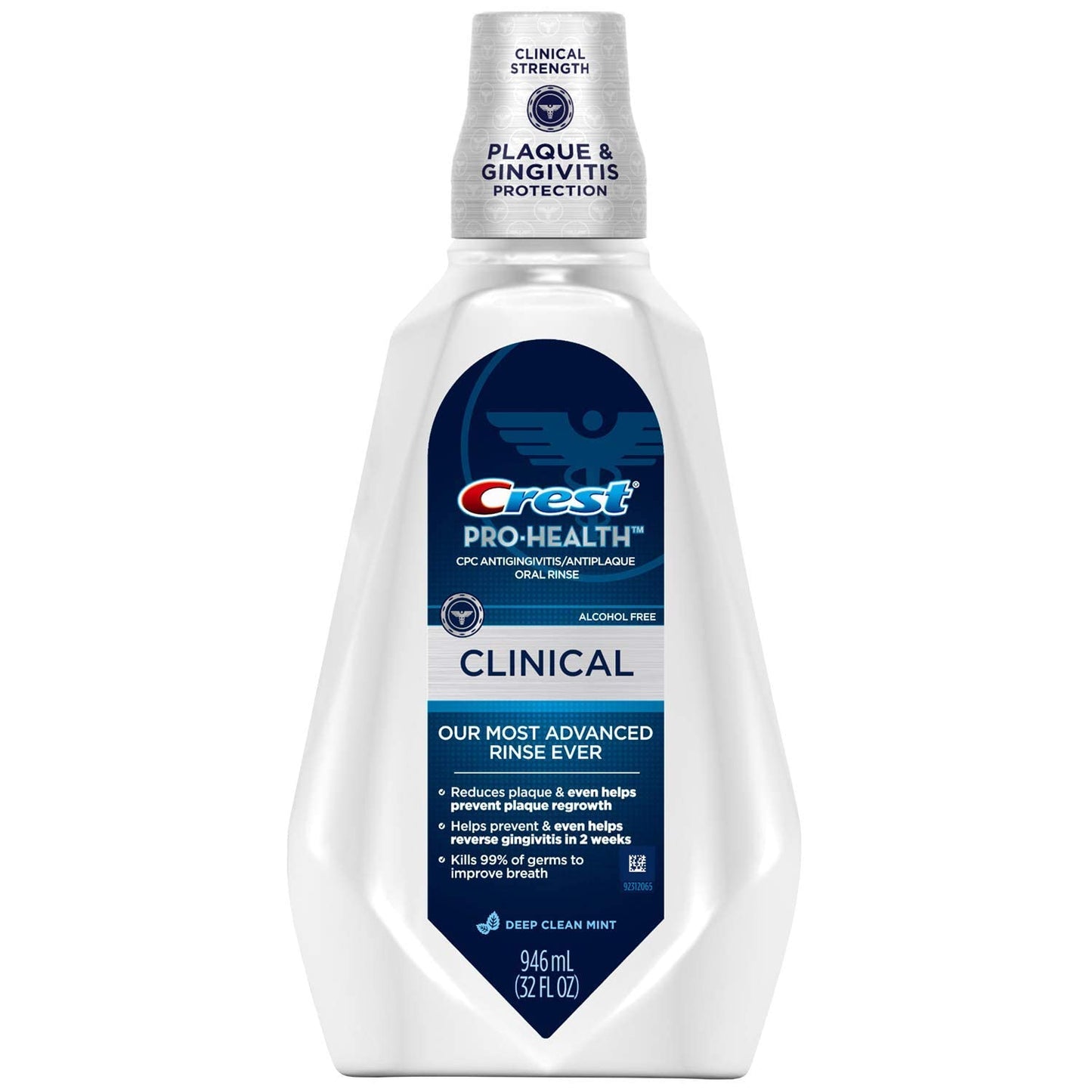 Crest Pro-Health Clinical Deep Clean Mint Oral Rinse 32 oz (Pack of 2)