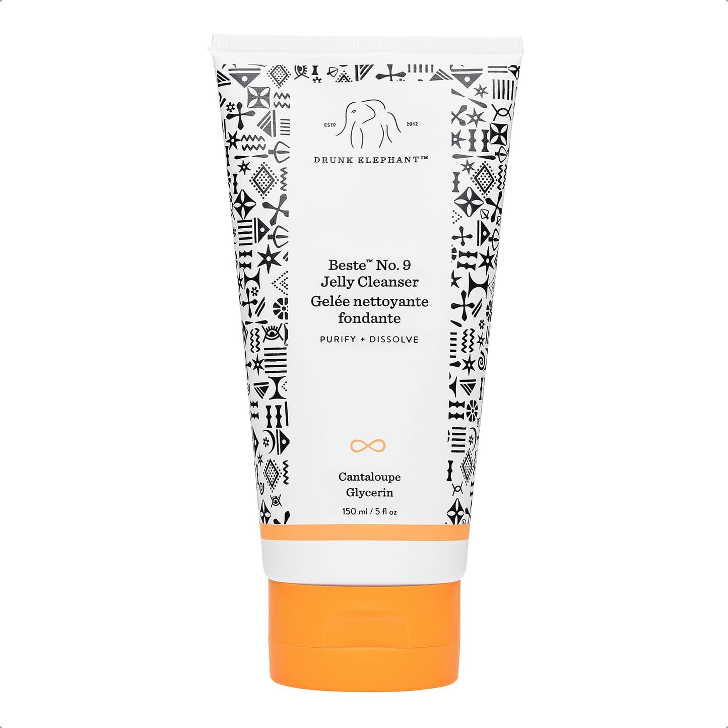 Drunk Elephant Hit It Off Face Wash and Facial Moisturizer Set Beste No. 9 Jelly Cleanser (150 mL / 5 Fl Oz) and Lala Retro Whipped Cream (50 mL / 1.69 Fl Oz)