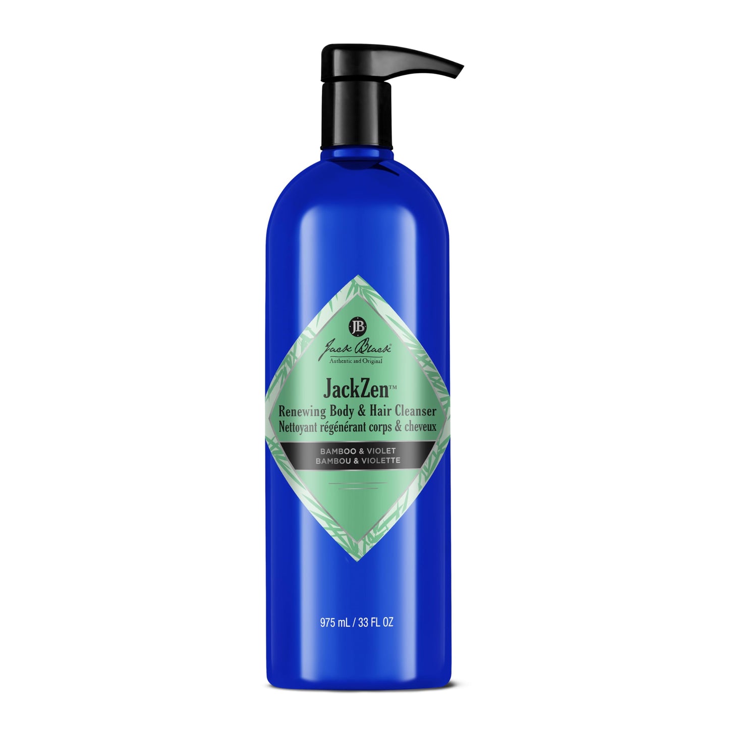 Jack Black JackZen Renewing Body & Hair Cleanser, 33 Fl Oz – Bamboo & Violet – Mens Body Wash, Mens Shampoo, Skin Care, Hair Care, Dual-Purpose Body Wash Men, Sulfate–Free
