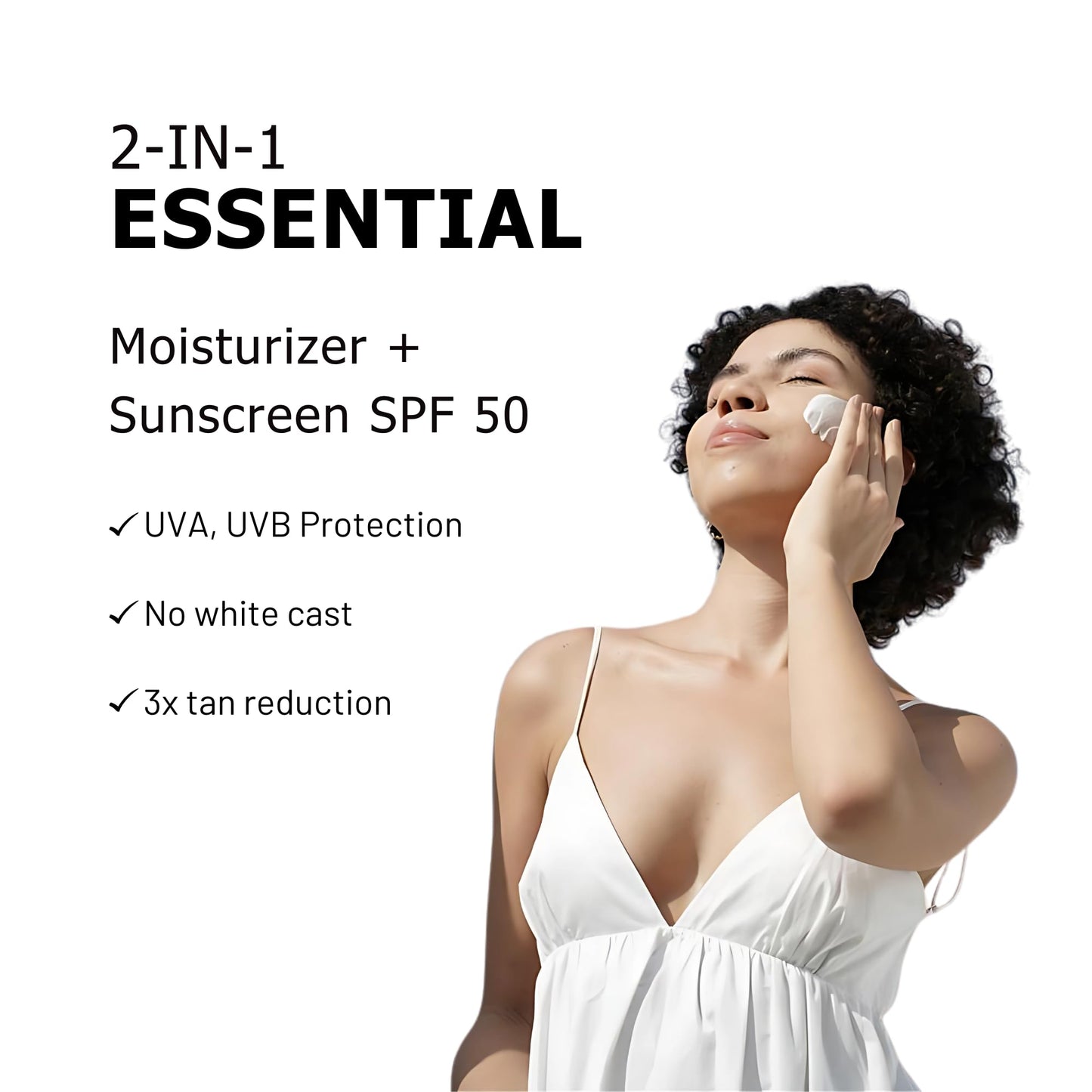 Avyya SPF 50+++ Moisturizer with Ginseng and Niacinamide for UV Protection and Hydration | Lightweight, Non-Greasy, No White Cast, Bright Finish (1.01 Fl Oz)