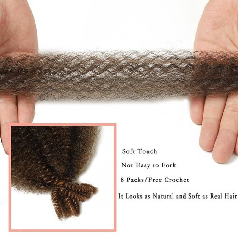 Marley Twist Braiding Hair Marley Twist Hair Springy Twist Hair Afro Twist Hair 14 Inch 7 Packs Pre Separated Pre Fluffed Twist Hair for Braids Marley Crochet Hair Extensions (T27,7Packs)