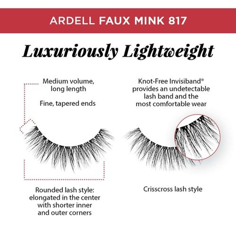 Ardell False Lashes Faux Mink 817 Multipack, 1 pk x 4 pairs