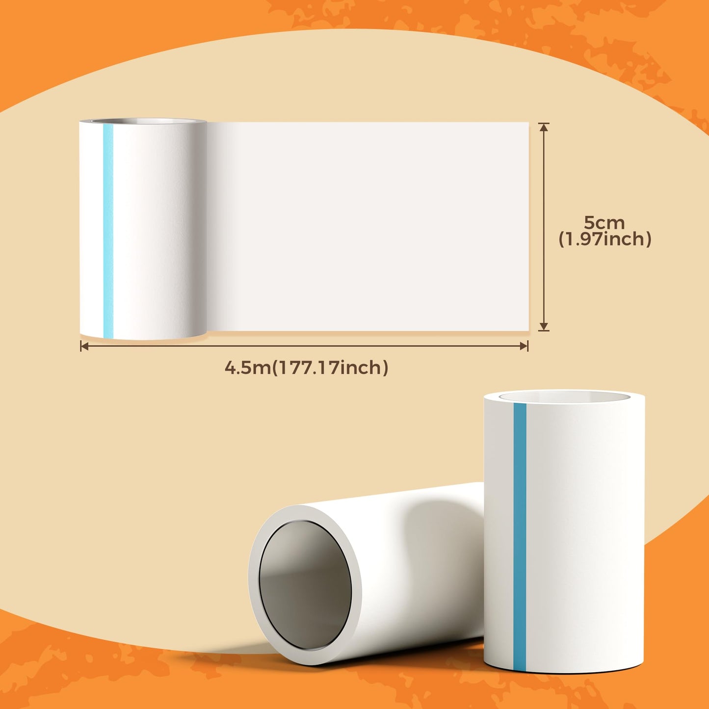 Phomemo Temporary Tattoo Removal Tape, Essentials for Temporary Tattoos,1.96" x 14.8 Feet/Roll, 2Roll