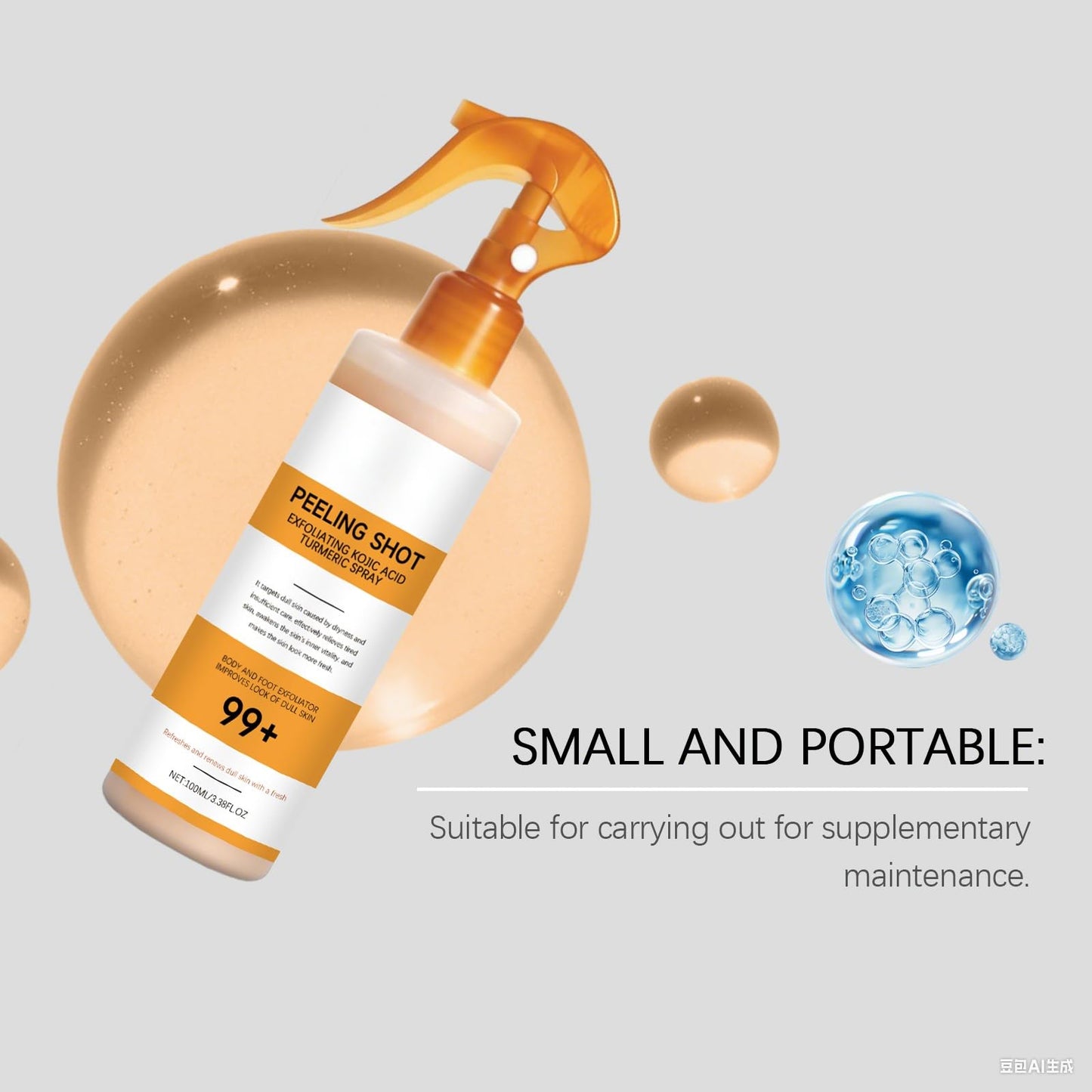 CHHQLZS Gentle Exfoliating Spray with Kojic Acid & Turmeric | For All Skin Types | 200ml