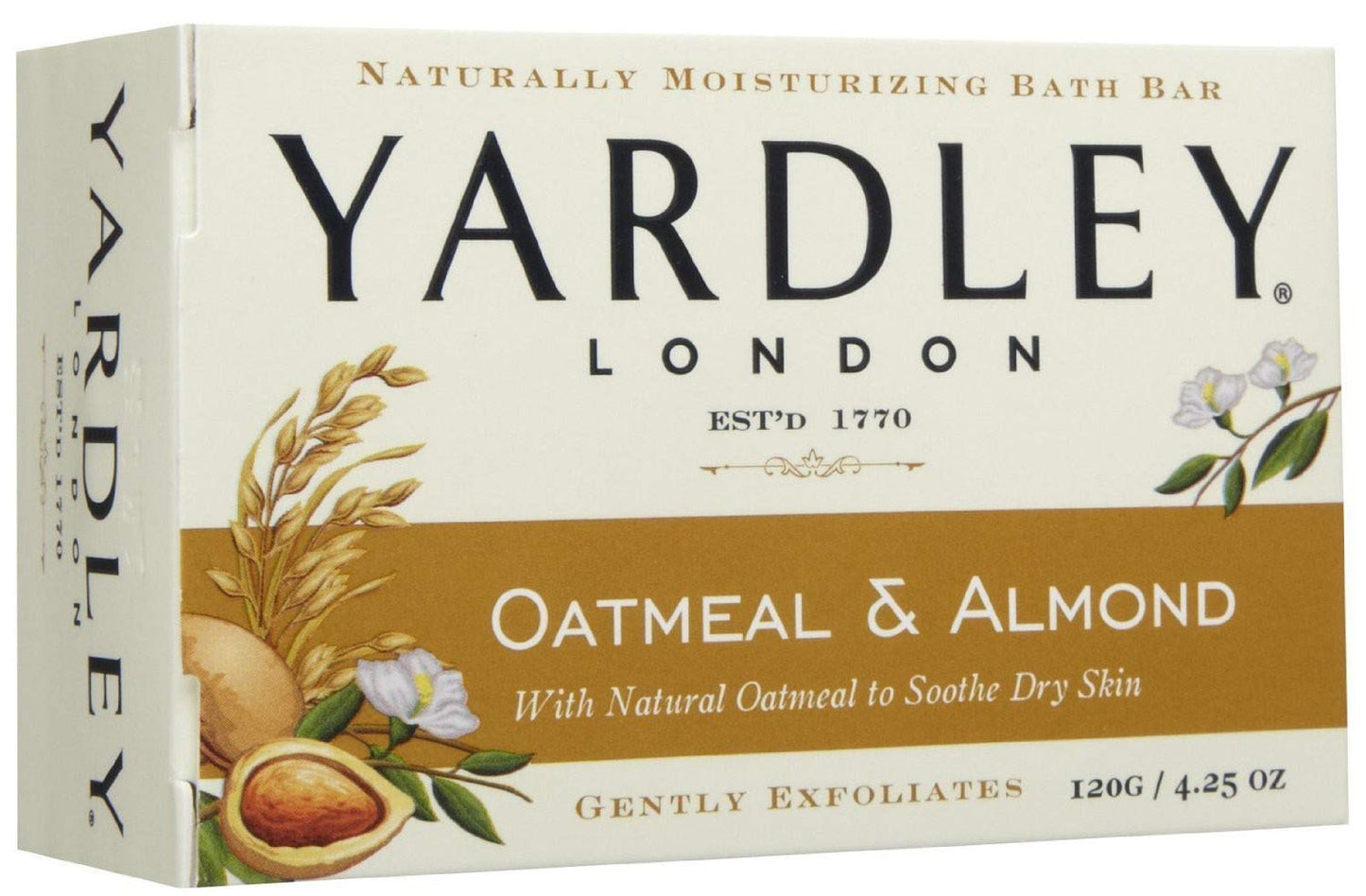 Yardley Oatmeal and Almond Naturally Moisturizing Bath Bar (Pack of 20)