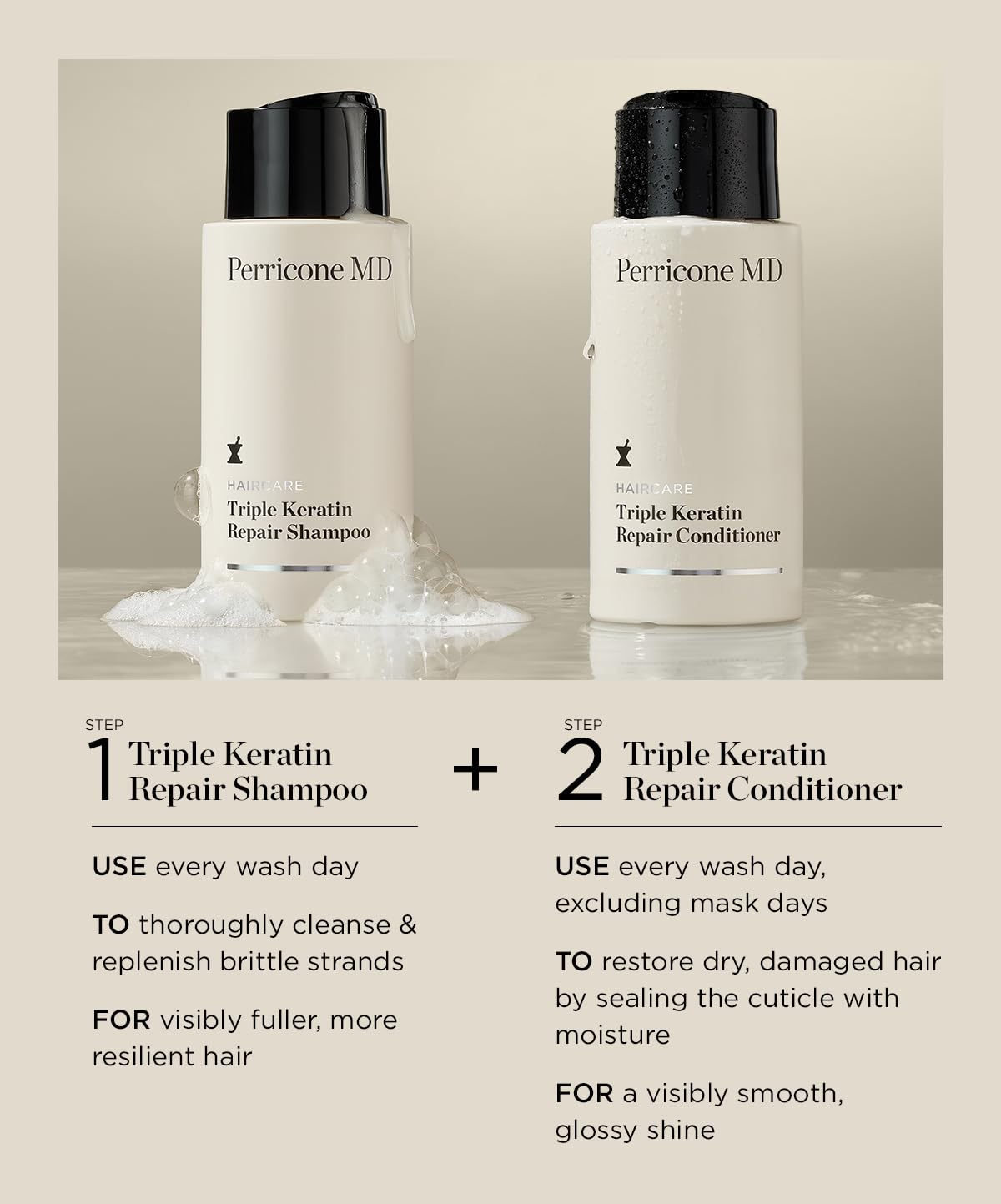 Perricone MD Haircare Triple Keratin Repair Shampoo