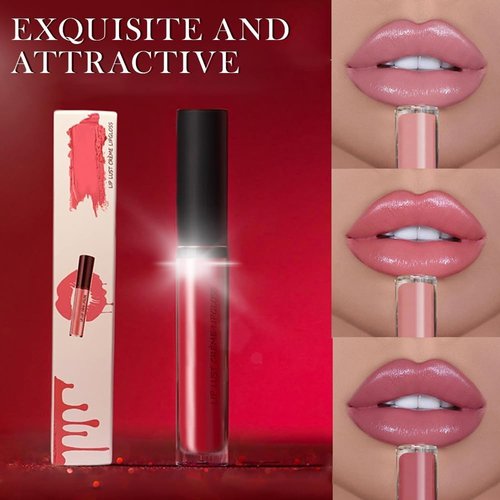 12 Color Cream Lip Gloss, 2025 New Long-Lasting Moisturizing Velvet Lip Lipstick, Waterproof,Non-Stick to Cup, Hydrating Lip Tint Natural Jelly Lipstick (06#, 1)
