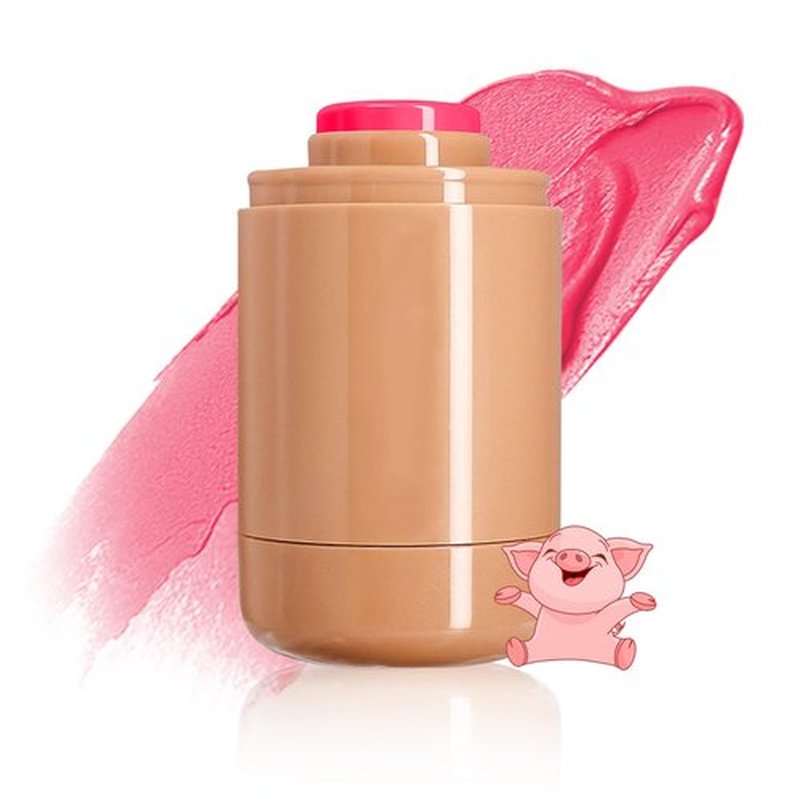 Pocket Blush Stick, 3-In-1 Natural Matte Blush Cream Blush Stick for Eyes, Cheeks & Lips, Blends Perfect for Skin Portable Multipurpose Long Lasting Waterproof and Sweatproof for Women (02)