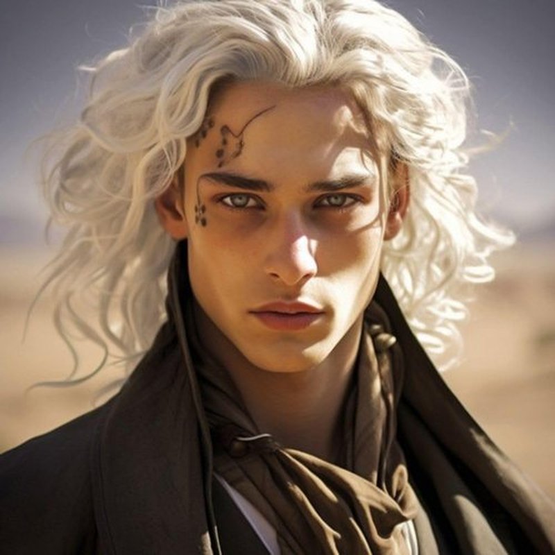 Amnenl White Curly Short Wigs for Men Anime Natural Fluffy Synthetic Cosplay Costume Hair Wig