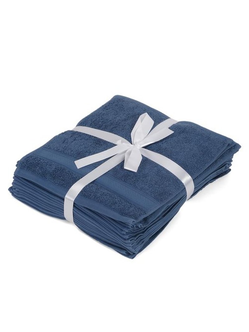 Casa Lino 24 Pack Wash Cloths Set, (12" X12) 100% Cotton wash Cloths, wash Cloths for Your face and Body, Highly Absorbent & fingertip Soft wash Cloths for Your face and Body, Cobalt