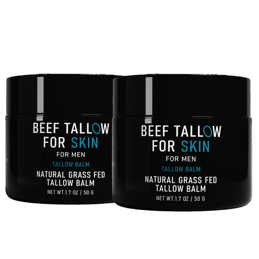 pekinly Beef Tallow for Skin, Beef Tallow Skin Care for Men, Mens Skincare Moisturizer for Face Neck Deeply Nourishing, Unscented Original Tallow Face Moisturizer for Men, 3.4 oz