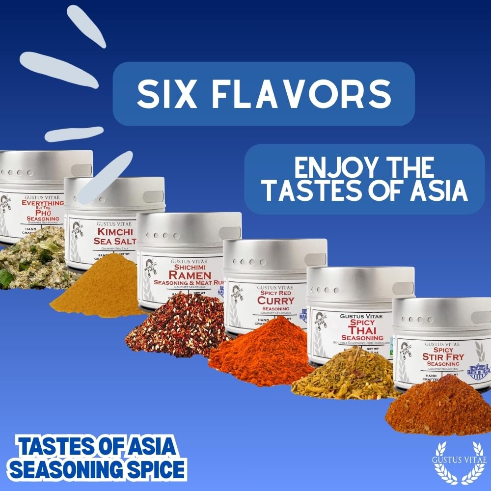 Gustus Vitae | Asian Seasonings Gift Set | All Natural Gourmet Spice Blends