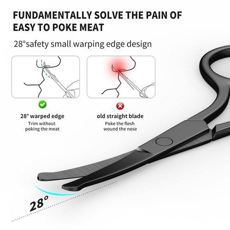Upgraded Eyebrow Scissors, Small Scissors, Nose Hair Scissors Round Tip Design, Will Not Hurt The Nasal Cavity. Professional Grooming Scissors for Hair, Eyelashes, Nose, Eyebrow Trimming, Mustache