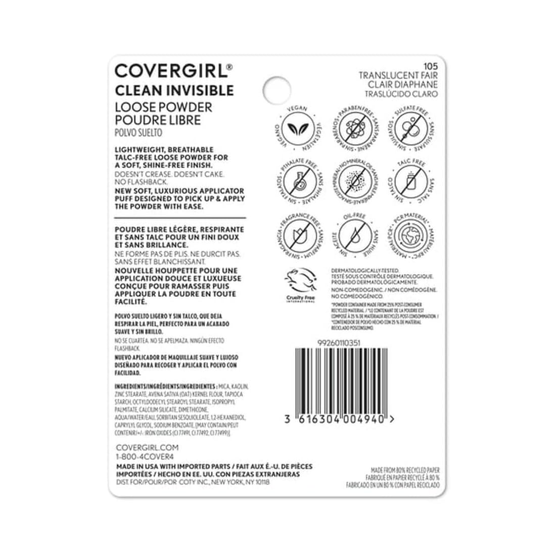 Covergirl Professional Loose Finishing Powder - Translucent Fair, 2 Pack