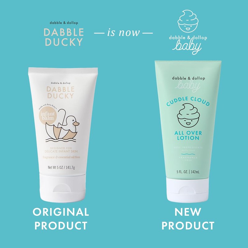 Dabble & Dollop Baby All Over Lotion - Fragrance-Free Moisturizer for Sensitive Skin | Lightweight Hydrating Cream (5 fl oz)