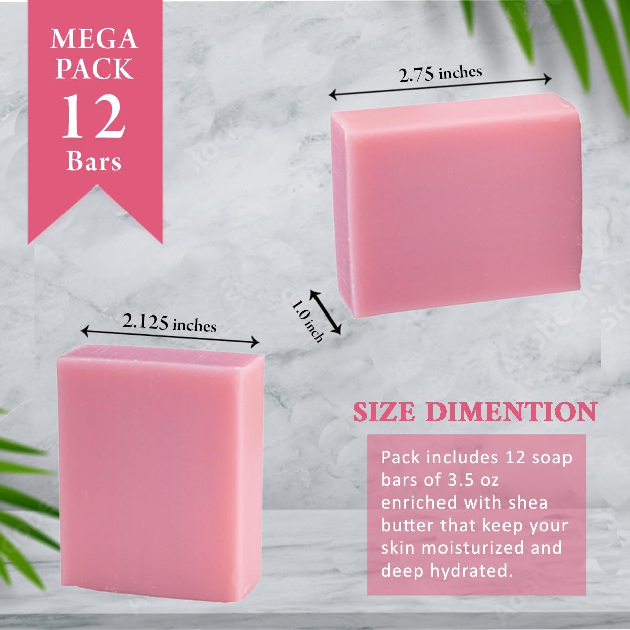 Simple Scents Australia Garden Rose Scented Natural Soap Bars (5 Bars), 3.5oz Moisturizing French Triple Milled Soap Bars Enriched with Shea Butter - Pure Plant Oil Bath & Body