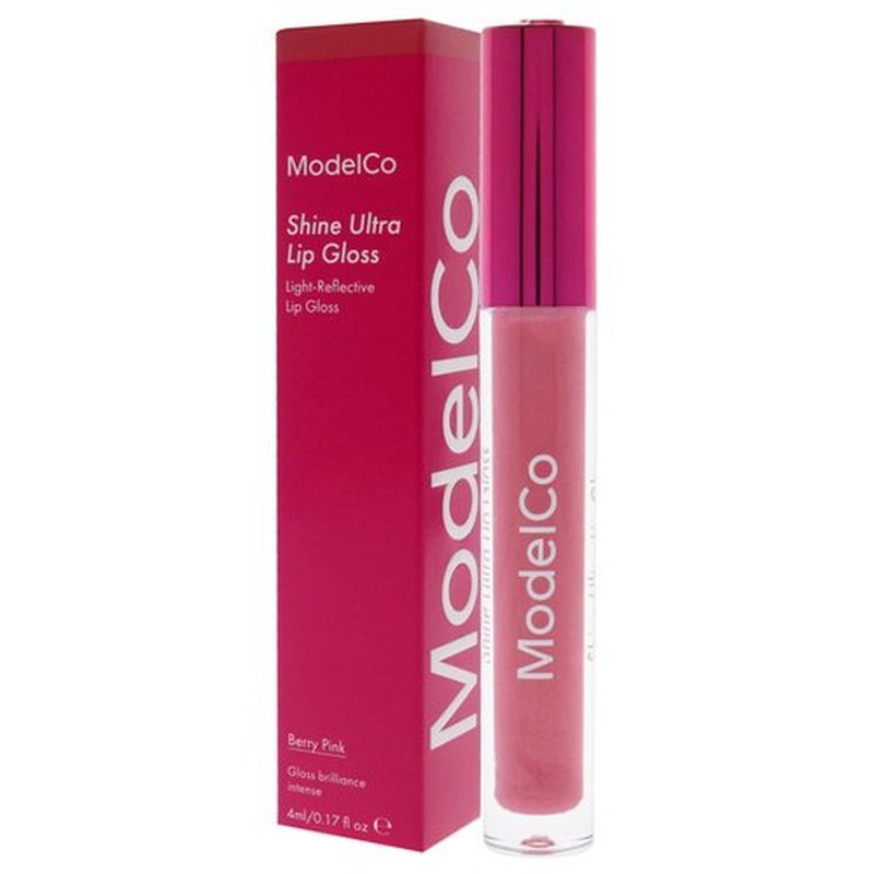 MODELCO Shine Ultra Lip Gloss - Shimmer-Infused Formula - Light-Reflecting And Hydrating - Long-Wear, High-Shine Color And Volume - For Super Luscious Lips In Seconds - Berry Pink - 0.17 Oz