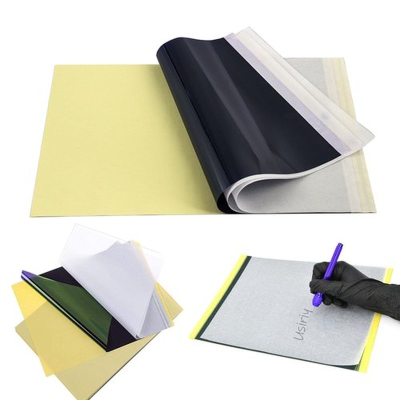 Tattoo Stencil Transfer Paper - Usiriy 25 Sheets Tattoo Stencils Thermal Paper A4 Size 4 Layers Tattoo Tracing Paper for Tattooing to Skin Printable Temporary Tattoo Transfer Paper Transfer Kit