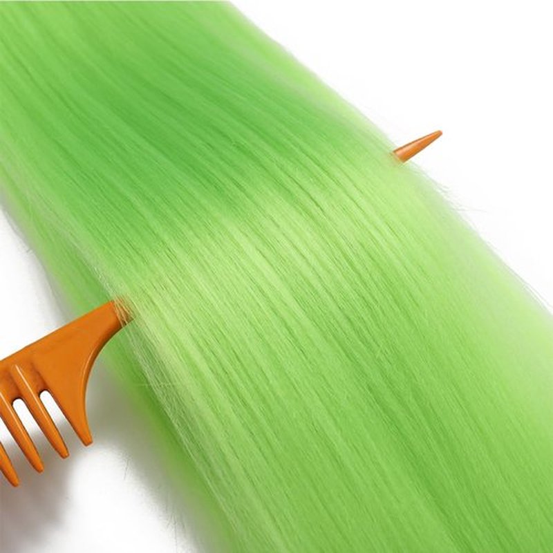 Xiaofeng 3 Packs/Lot Pre Stretched Braiding Hair Extensions for Women Crochet Braids Hair Green 26 Inch Hot Water Setting Synthetic Fiber Braiding Hair Extensions for Girls100g/Pack (light green)