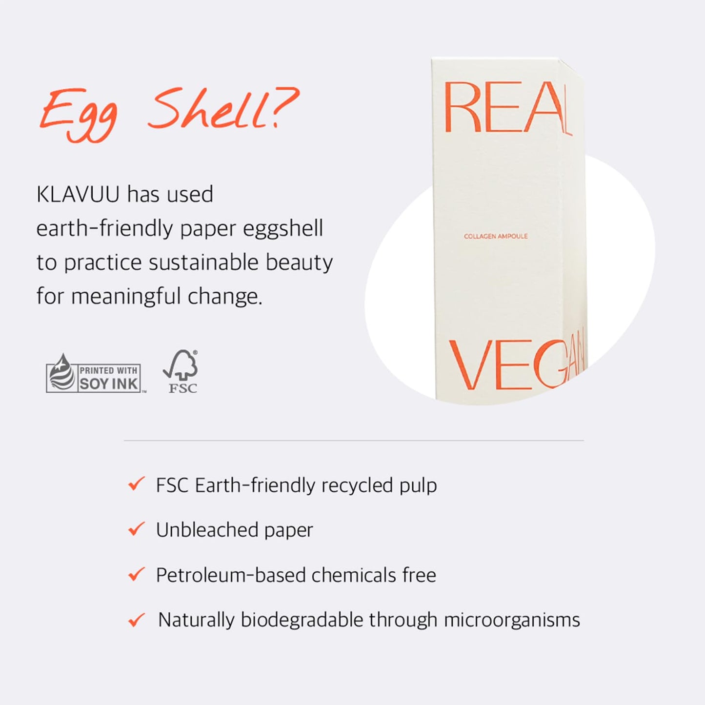 KLAVUU Real Vegan Collagen Ampoule - Enhances Skin Elasticity, Providing Deep Hydration to Dry Skin for a Radiant, Youthful Glow - 1.01 Fl oz