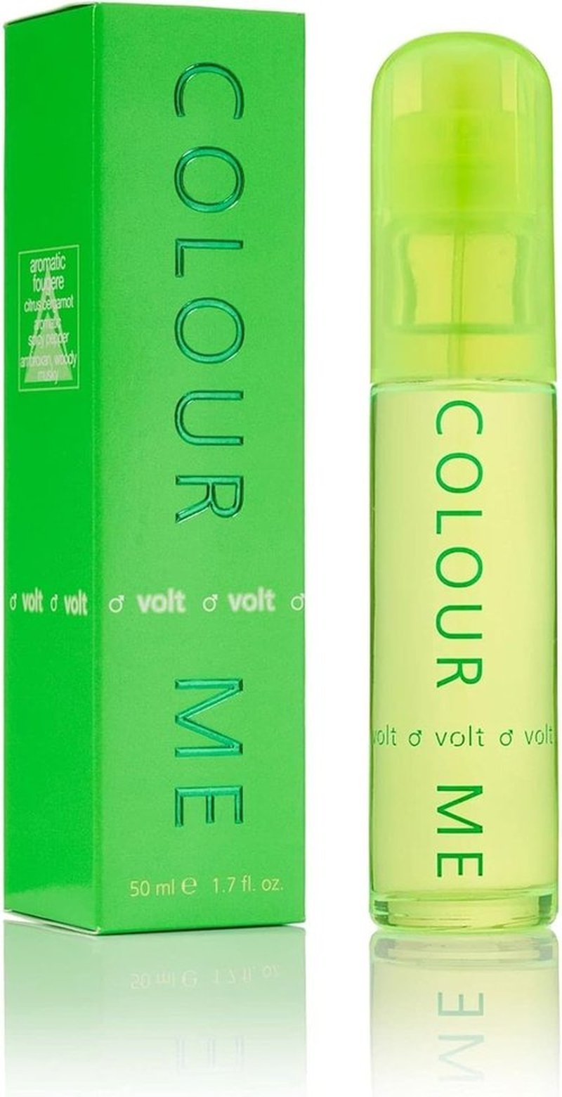 COLOUR ME Volt by Milton-Lloyd - Perfume for Men - Aromatic Fougere Scent - Bergamot and Lemon Notes - Blended with Pepper and Woody Musk - Cologne for Men - 1.7 oz EDP Spray