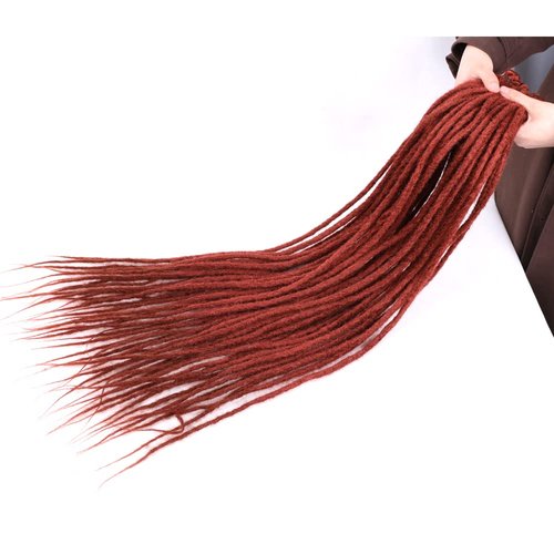 DAIRESS 24 Inch 10strands/pack Synthetic Dreadlocks Extensions Thin 0.6cm Soft Reggae Hair Hip-Hop Style Dread Extensions Long Crochet Braids For Hippie Dread locks Hair(24Inch 10strands, 350)
