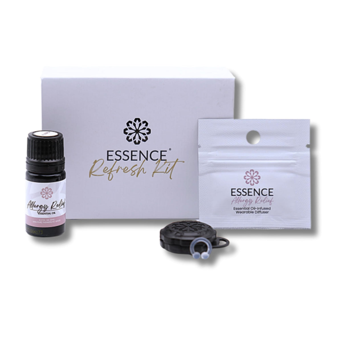Essence Wearable Aromatherapy Nasal Diffuser – Allergy Relief Essential Oil Nose Ring Refresh Kit – Personal Scent Clip for Travel, Work & Everyday Use – Made in USA
