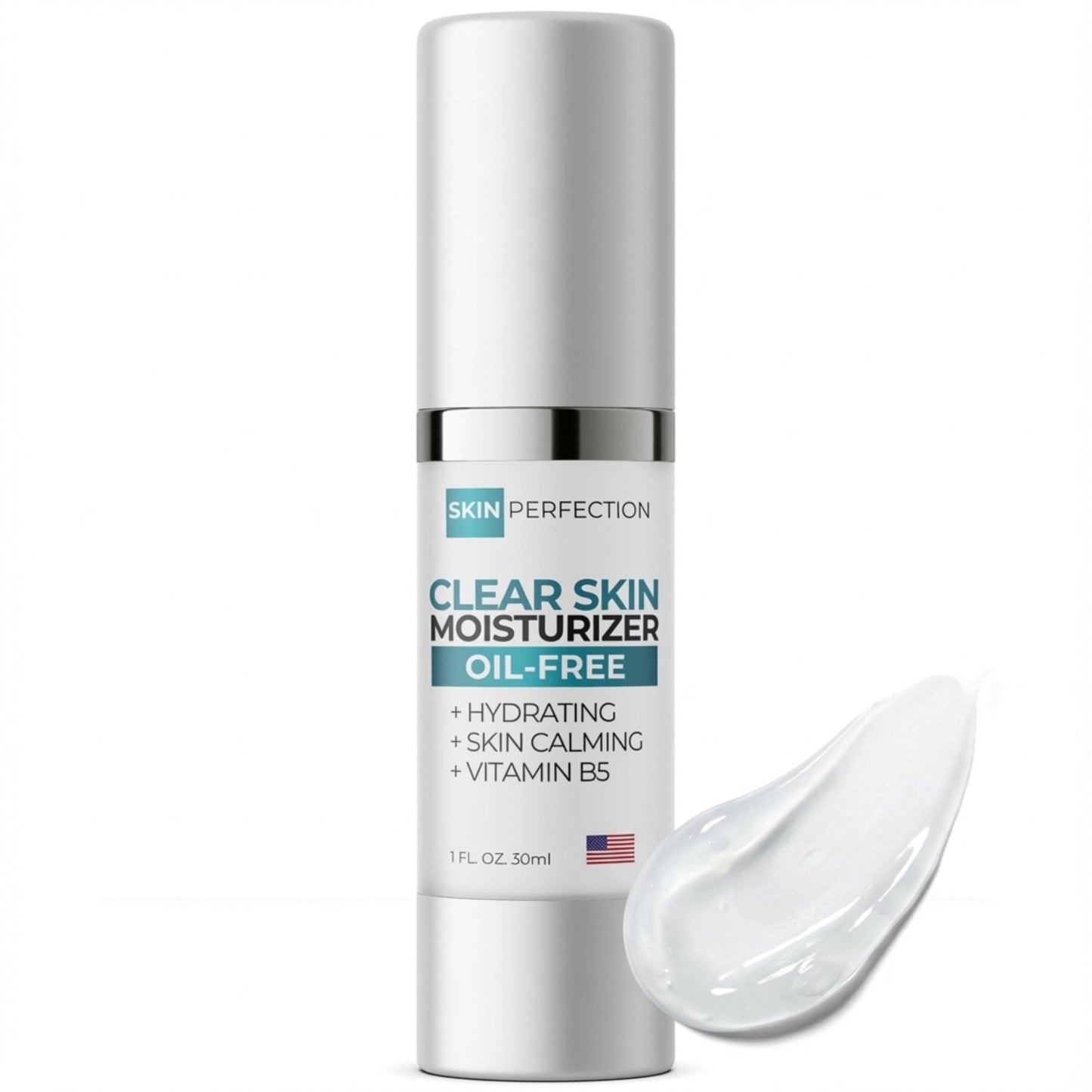 Skin Perfection Clear Skin Oil Free Facial Moisturizer Non-greasy Formula Great for Oily Hydration with Hyaluronic Acid Calming Vitamin B5 Light Gel with Hyaluronic Acid