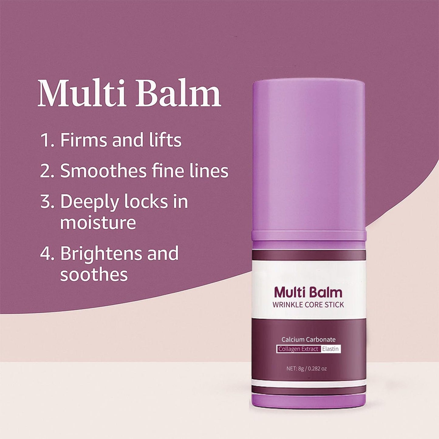 Baorder 2 Pcs Hydrating Multi Balm Stick,Collagen Moisturizing Stick,Moisturizing Cream with Vitamin E,Suitable for Eyes, Face, Neck, All Skin Types