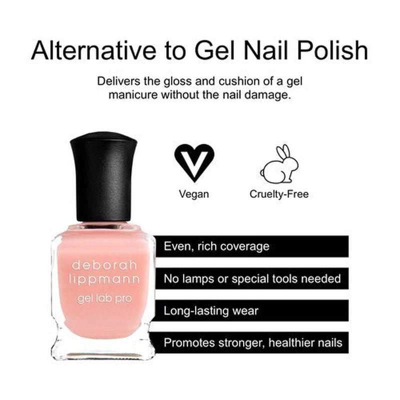 Deborah Lippmann Nail Polish, Gel Lab Pro | Treatment Enriched for Nail Health, Wear and Shine | No Lamps or Tools | Peachy Keen, 0.5 oz