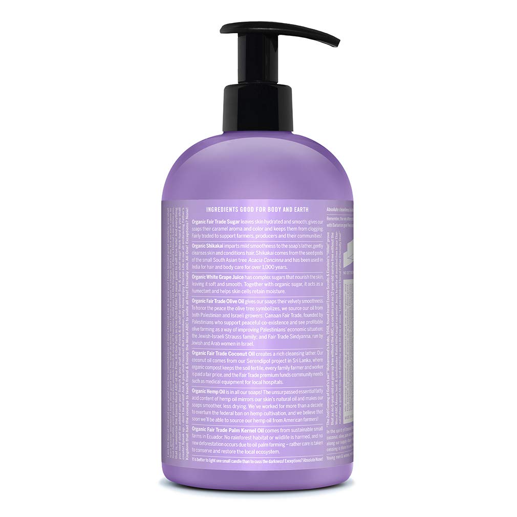 Dr. Bronner's Organic Sugar Soap (Baby Unscented, 24 Ounce) - Made with Regenerative Certified Organic Oils, Sugar & Shikakai Powder, 4-in-1 Use: Hands, Body, Face and Hair- Liquid Soap, Nourishes