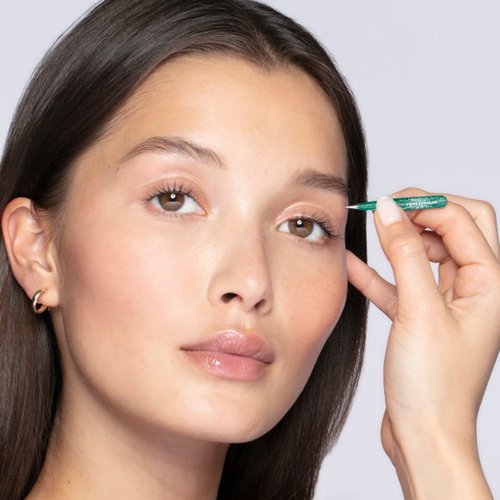 Tweezerman Emerald Shimmer Micro Mini Slant & Point Tweezer Set - Eyebrow Tweezers for Women and Men